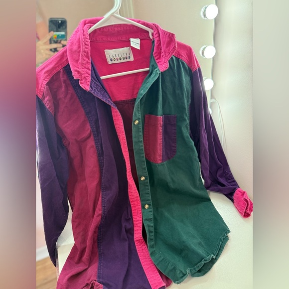 Colorblock Button-Up Shirt - Picture 3 of 6